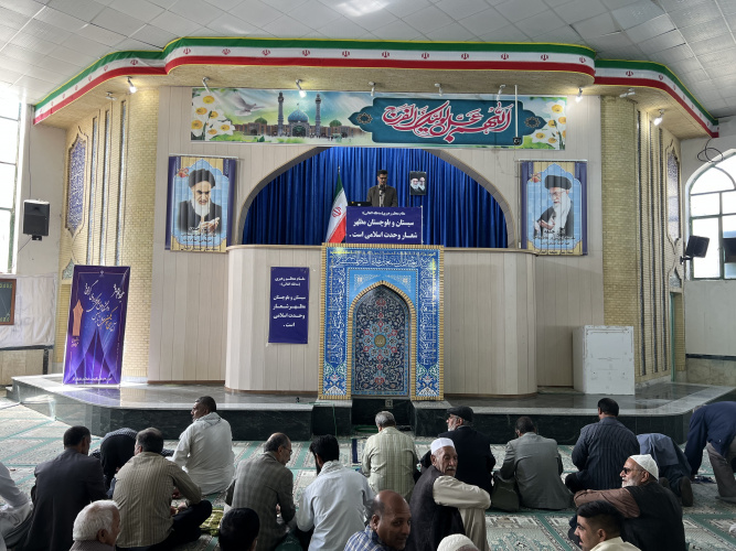 سخنرانی سرپرست دانشگاه جامع علمی کاربردی استان سیستان و بلوچستان پیش از خطبه های نماز جمعه زاهدان