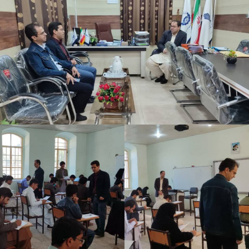 بازدید از روند برگزاری امتحانات مراکز آموزش علمی کاربردی نیمسال اول تحصیلی ۱۴۰۲-۱۴۰۳
